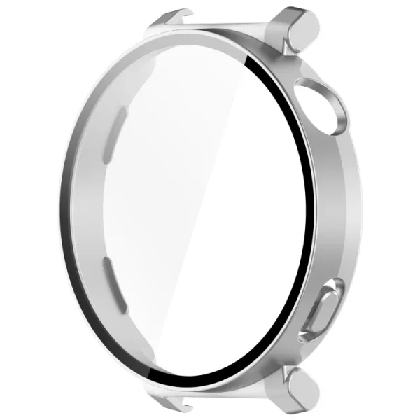 PC FULL COVER Plastový kryt so sklom pre Huawei Watch GT 5 Pro 42mm strieborný