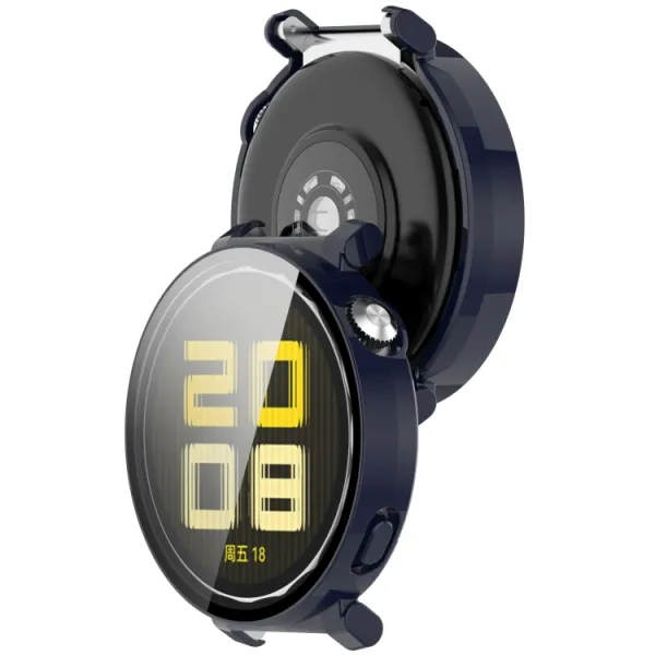 PC FULL COVER Plastový kryt so sklom pre Huawei Watch GT 5 Pro 42mm modrý