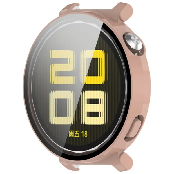 PC FULL COVER Plastový kryt so sklom pre Huawei Watch GT 5 Pro 42mm ružový