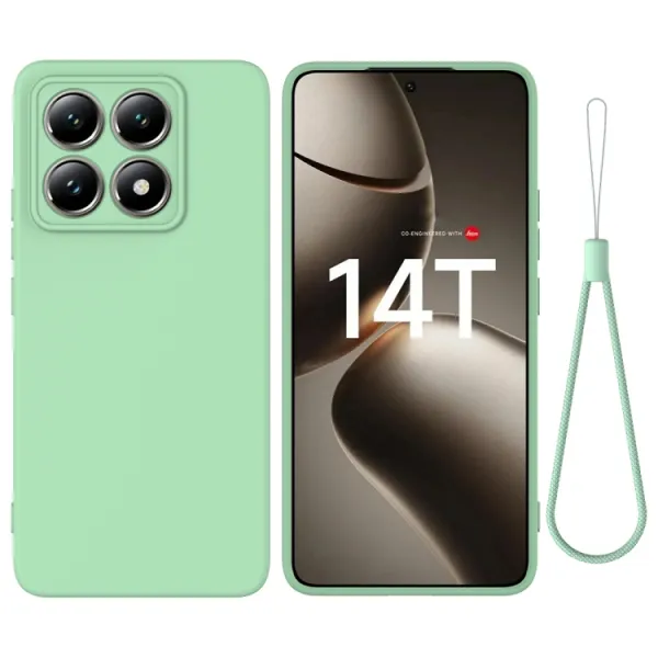 RUBBER Ochranný kryt pre Xiaomi 14T zelený