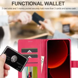 IMEEKE Peňaženkový obal pre Xiaomi 14T Pro ružový