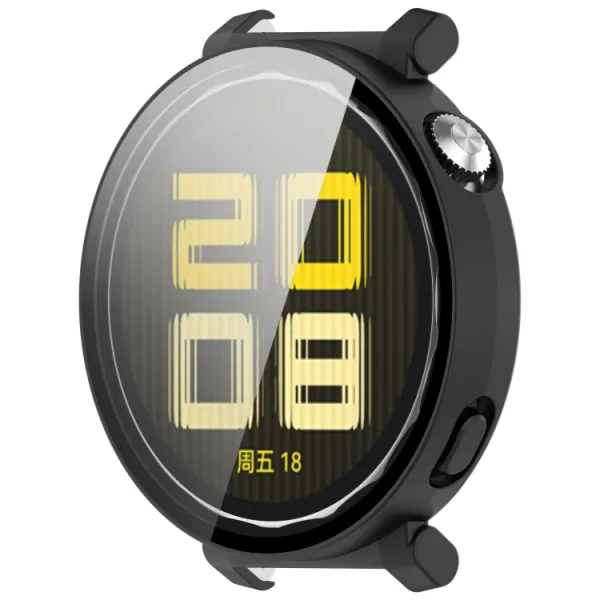 PC FULL COVER Plastový kryt so sklom pre Huawei Watch GT 5 Pro 42mm čierny