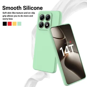 RUBBER Ochranný kryt pre Xiaomi 14T zelený