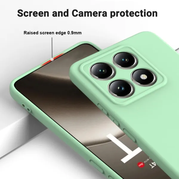 RUBBER Ochranný kryt pre Xiaomi 14T zelený