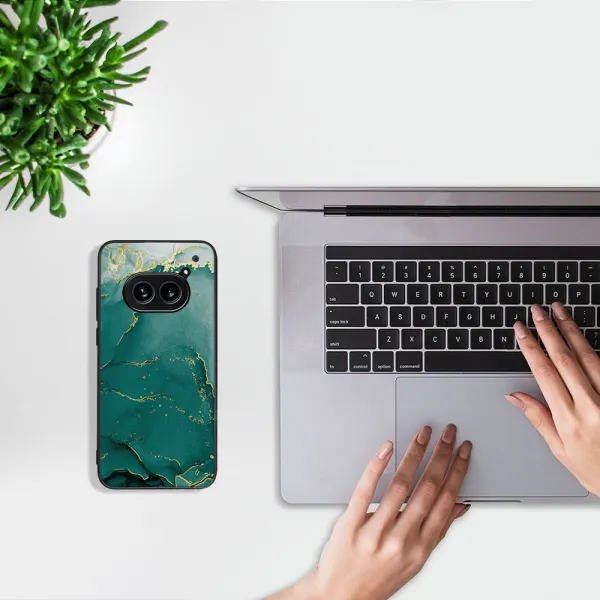 MY ART Ochranný kryt pre Nothing Phone 2a GREEN MARBLE (145)