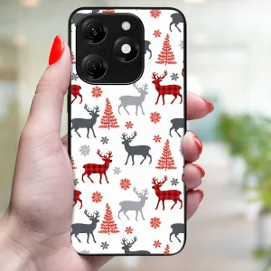 MY ART Kryt s vianočným dizajnom Tecno Spark 20 DEER (068)