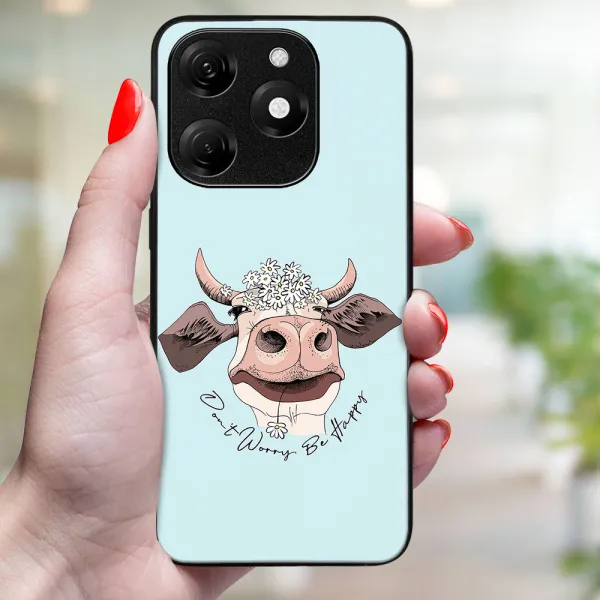 MY ART Ochranný kryt pre Tecno Spark 20 HAPPY COW (181)