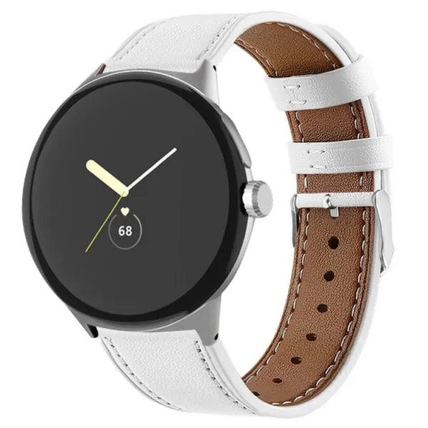 LEATHER Kožený remienok pre Google Pixel Watch 4 45mm / Pixel Watch 3 45mm biely