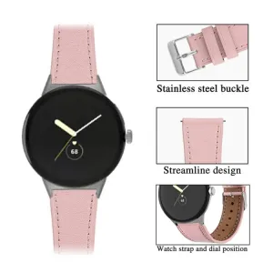 LEATHER Kožený remienok pre Google Pixel Watch 4 45mm / Pixel Watch 3 45mm ružový