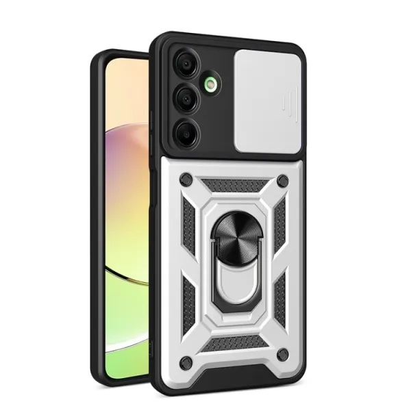RING CAMERA Kryt s držiakom pre Samsung Galaxy A16 / A16 5G strieborný