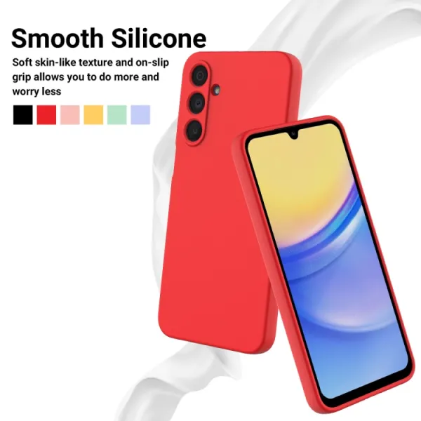RUBBER Ochranný obal pre Samsung Galaxy A16 / A16 5G červený