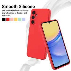 RUBBER Ochranný obal pre Samsung Galaxy A16 / A16 5G červený