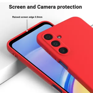 RUBBER Ochranný obal pre Samsung Galaxy A16 / A16 5G červený