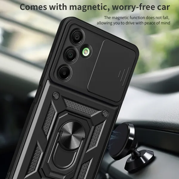 RING CAMERA Kryt s držiakom pre Samsung Galaxy A16 / A16 5G strieborný