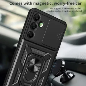 RING CAMERA Kryt s držiakom pre Samsung Galaxy A16 / A16 5G strieborný
