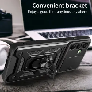 RING CAMERA Kryt s držiakom pre Samsung Galaxy A16 / A16 5G strieborný