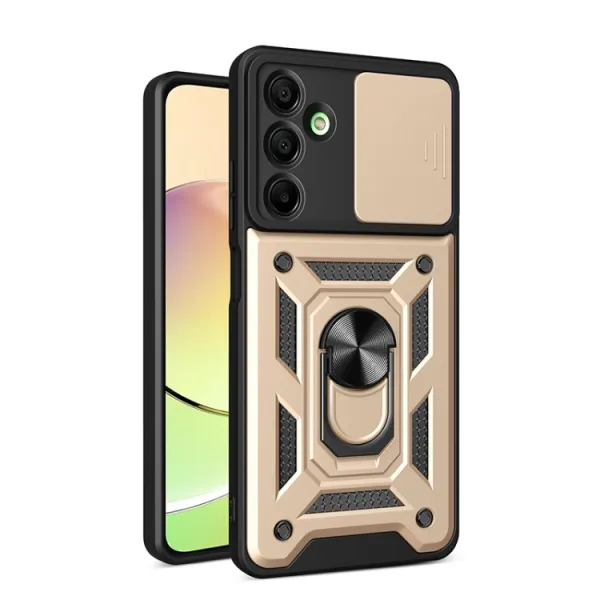 RING CAMERA Kryt s držiakom pre Samsung Galaxy A16 / A16 5G zlatý