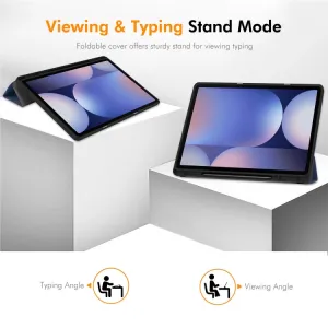 ENKAY LEATHER Zaklápací obal pre Samsung Galaxy Tab S10+ čierny