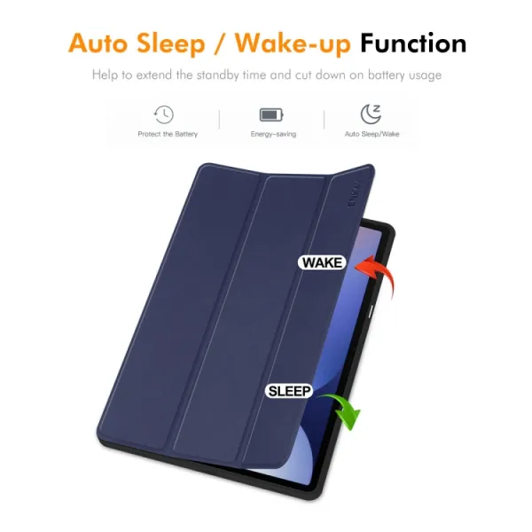 ENKAY LEATHER Zaklápací obal pre Samsung Galaxy Tab S10+ zelený