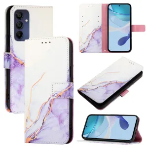 ART MARBLE Peňaženkový kryt pre Samsung Galaxy A16 / A16 5G WHITE PURPLE