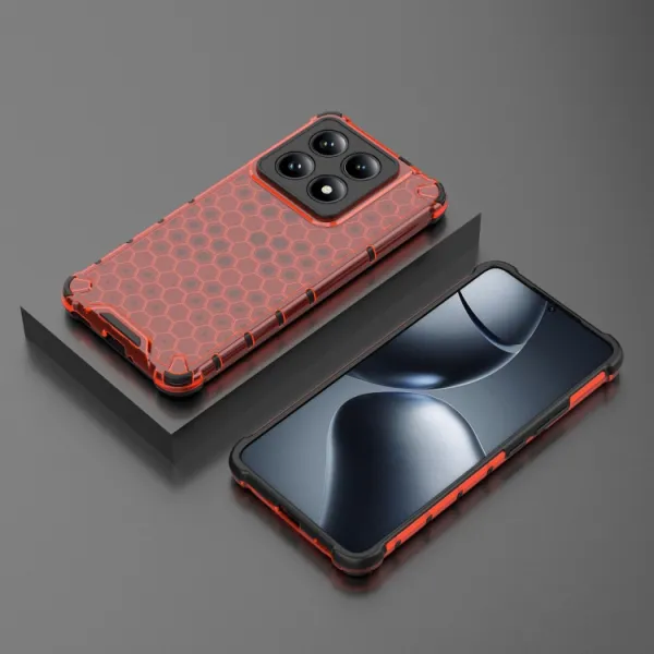 HONEYCOMB Ochranný kryt Xiaomi 14T Pro červený
