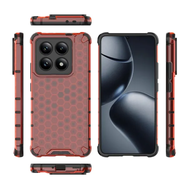 HONEYCOMB Ochranný kryt Xiaomi 14T Pro červený