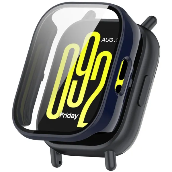 PC FULL COVER Plastový kryt so sklom pre Xiaomi Redmi Watch 5 Lite tmavomodrý