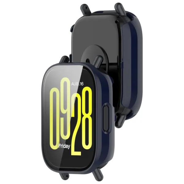 PC FULL COVER Plastový kryt so sklom pre Xiaomi Redmi Watch 5 Lite tmavomodrý