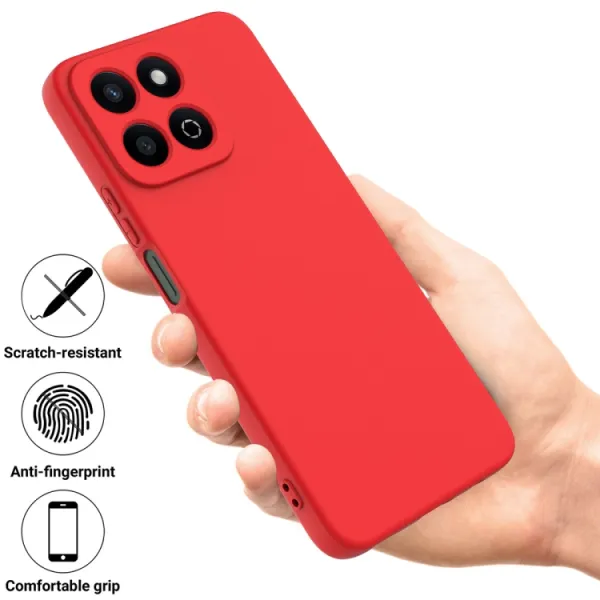RUBBER Ochranný kryt pre Honor 200 Smart 5G červený