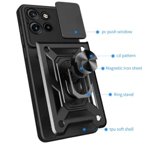 RING CAMERA Kryt s držiakom pre Motorola Edge 60 Neo / 50 Neo / ThinkPhone 25 ružový