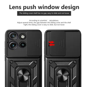 RING CAMERA Kryt s držiakom pre Motorola Edge 60 Neo / 50 Neo / ThinkPhone 25 ružový