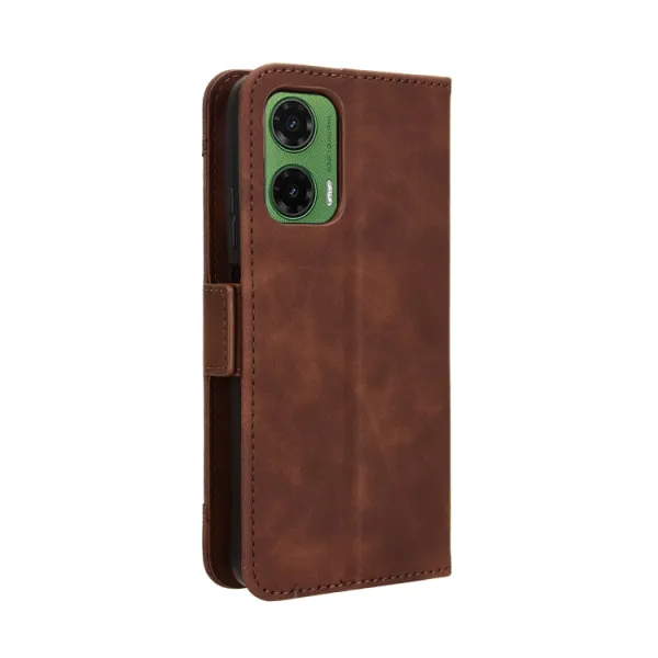 SLOT Peňaženkový obal pre Motorola Moto G35 5G hnedý