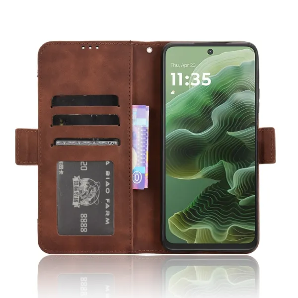 SLOT Peňaženkový obal pre Motorola Moto G35 5G hnedý