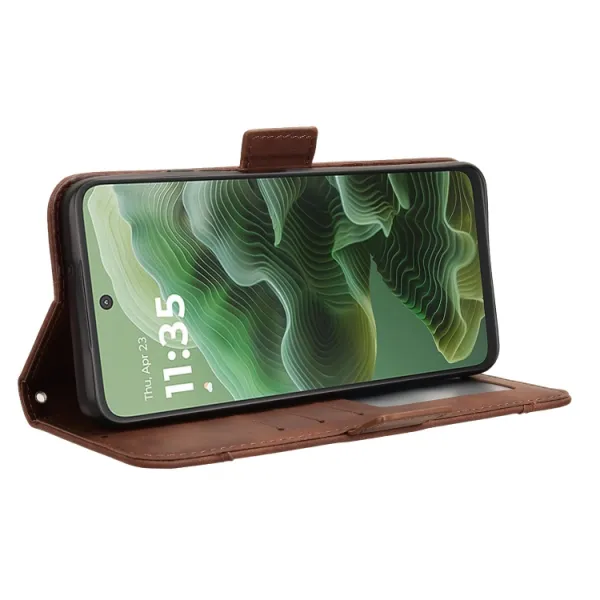 SLOT Peňaženkový obal pre Motorola Moto G35 5G hnedý
