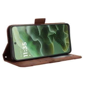 SLOT Peňaženkový obal pre Motorola Moto G35 5G hnedý