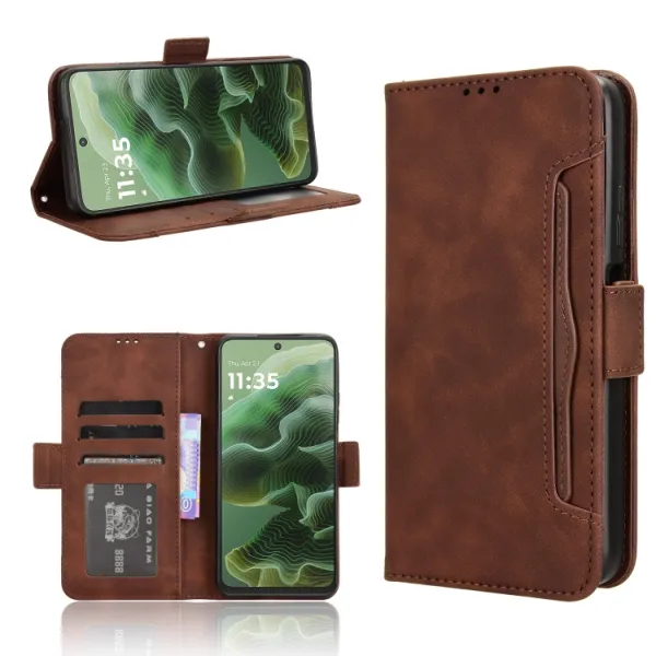 SLOT Peňaženkový obal pre Motorola Moto G35 5G hnedý