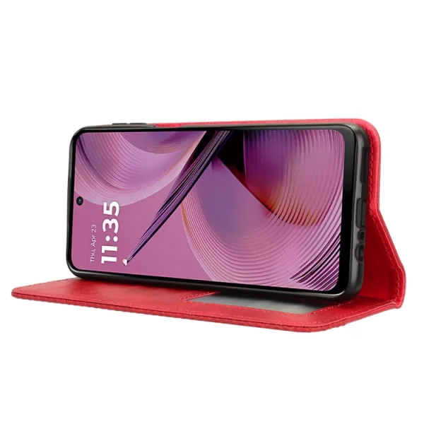 BUSINESS Peňaženkový kryt pre Motorola Moto G55 5G červený