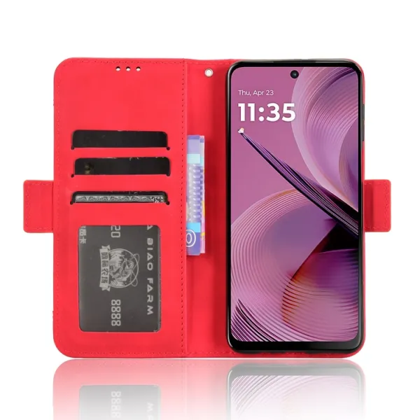SLOT Peňaženkový obal pre Motorola Moto G55 5G červený