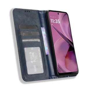 BUSINESS Peňaženkový kryt pre Motorola Moto G55 5G modrý