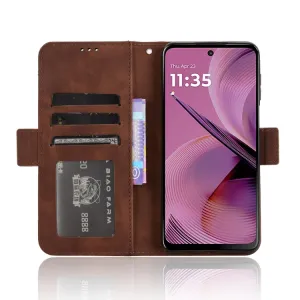 SLOT Peňaženkový obal pre Motorola Moto G55 5G hnedý