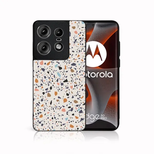 MY ART Ochranný kryt pre Motorola Edge 50 Pro BEIGE TERRAZZO (162)
