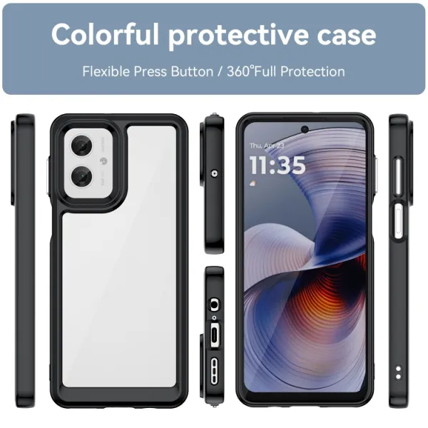 CRYSTAL Ochranný obal pre Motorola Moto G55 5G čierny