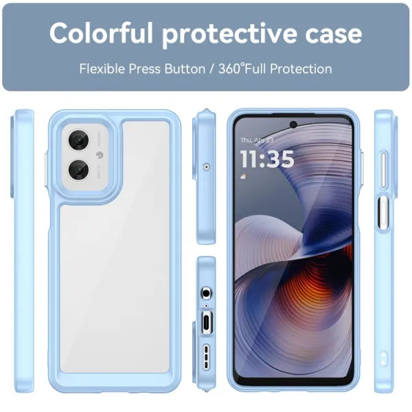 CRYSTAL Ochranný obal pre Motorola Moto G55 5G modrý