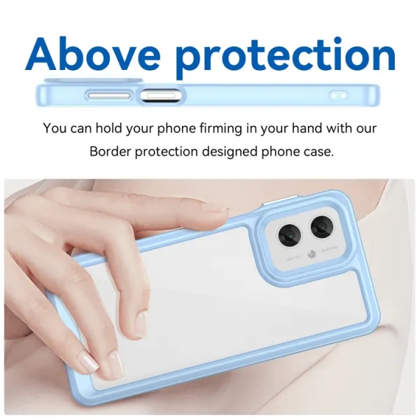 CRYSTAL Ochranný obal pre Motorola Moto G55 5G modrý