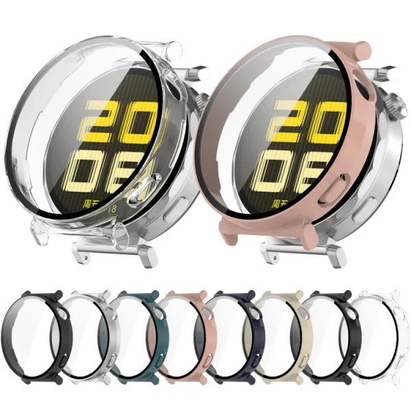 FULL COVERAGE Plastový kryt so sklom pre Huawei Watch GT 5 41mm strieborný