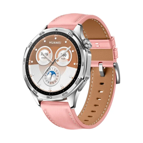 LEATHER Kožený remienok pre Huawei Watch GT 5 Pro 46mm / GT 6 Pro 46mm ružový