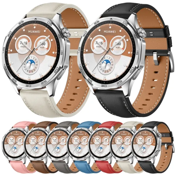 LEATHER Kožený remienok pre Huawei Watch GT 5 Pro 46mm / GT 6 Pro 46mm modrý