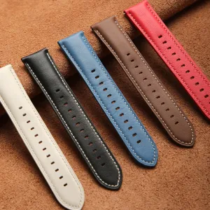 LEATHER Kožený remienok pre Huawei Watch GT 5 Pro 46mm / GT 6 Pro 46mm modrý
