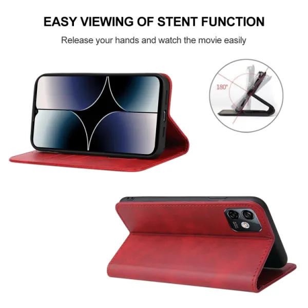 MAGNETIC Zaklápací kryt pre Ulefone Note 16 Pro červený