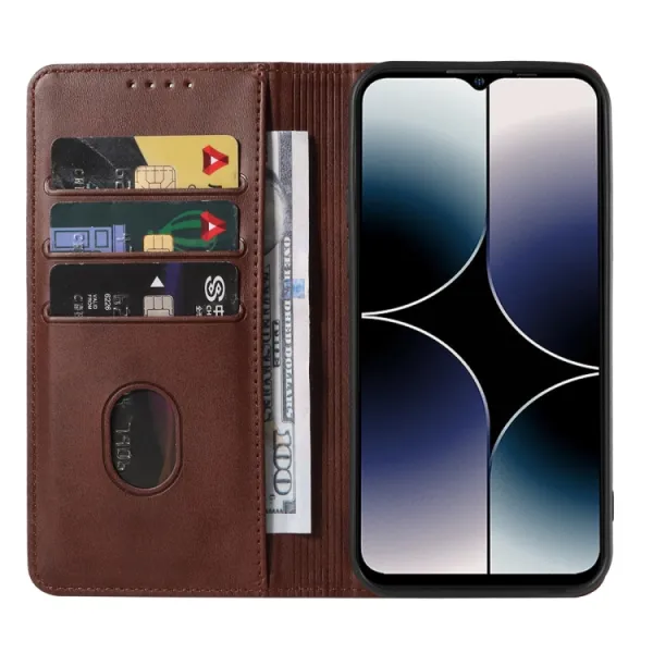 MAGNETIC Zaklápací kryt pre Ulefone Note 16 Pro hnedý